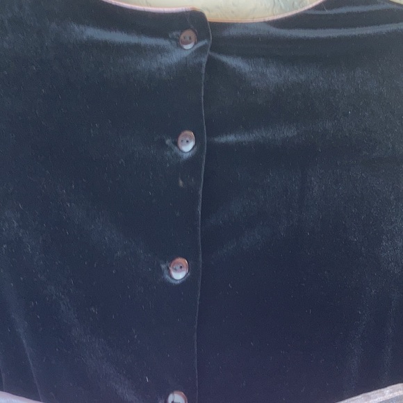 🌞Beautiful Jona Michelle Black Velour and Pink Lace Overlay Holiday Dress C - Picture 9 of 11